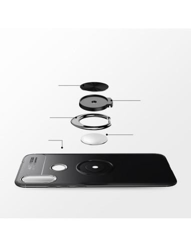 Redmi Note 7 Praktisk Stöttåligt Skal med Ringhållare V3