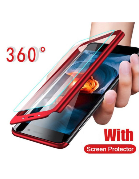 Redmi Note 7 360° 3in1 FullCover Skal inkl. Härdat Glas - Svart