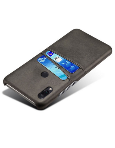 Svart stötdämpande skal med korthållare för Redmi Note 7, sett från sidan