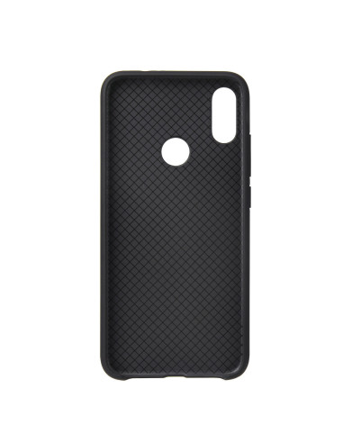 Baksidan av mattsvart silikonskal för Xiaomi Redmi Note 7 med strukturerad yta