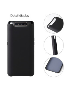 Samsung Galaxy A80 Ultratunn Mjukt Gummibelagd Mattsvart Skal 2