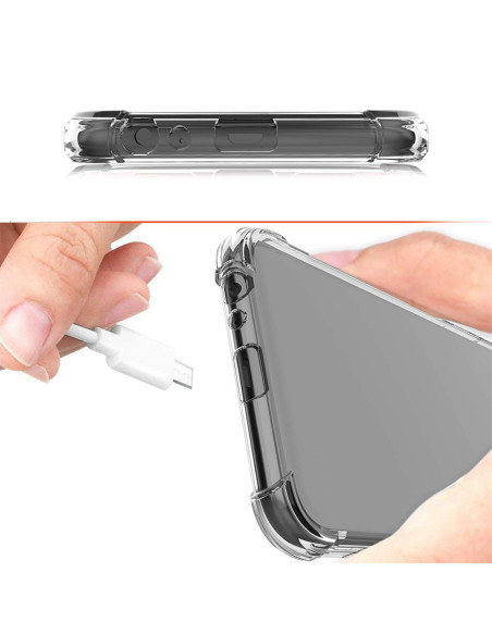 Översikt av transparent TPU-skal för Samsung xCover 4/4S med fokus på portåtkomst och förstärkta hörn