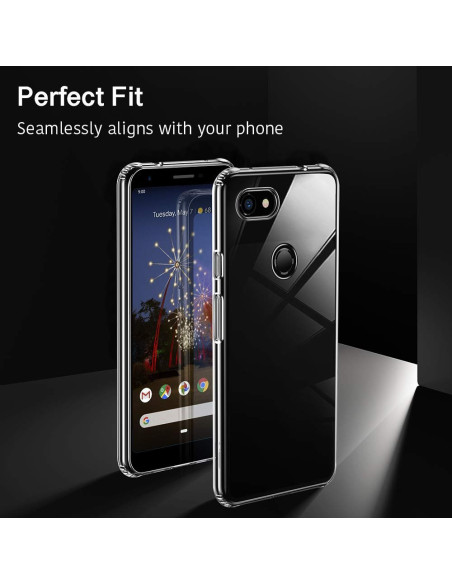 Google Pixel 3a Stöttåligt Genomskinligt Skal Simple
