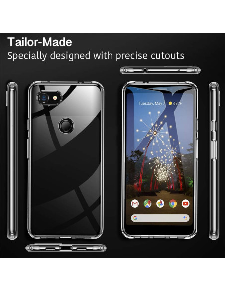 Google Pixel 3a Stöttåligt Genomskinligt Skal Simple