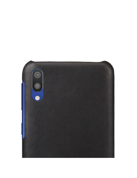 Baksidan av Samsung A10 Ultratunt Vintage Retro Skal Jazz med blå detaljer