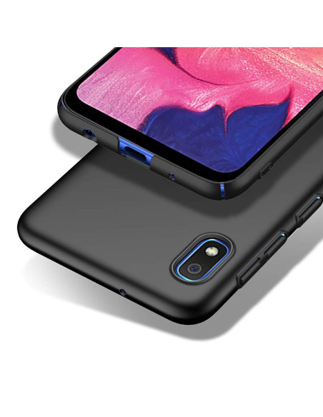 Mattsvart skal för Samsung A10, sett bakifrån med telefonens kamera synlig