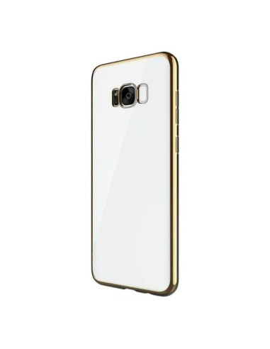 Rosenguldfärgat mjukt skal för Samsung S8 Plus, med fokus på sidorna och knapparna