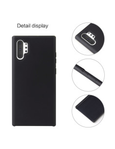 Samsung Note 10 Plus Gummibelagd Mattsvart Silikon Skal 2