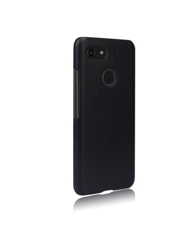 Baksidan av ett ultratunt svart skal i jazzstil för Google Pixel 3a