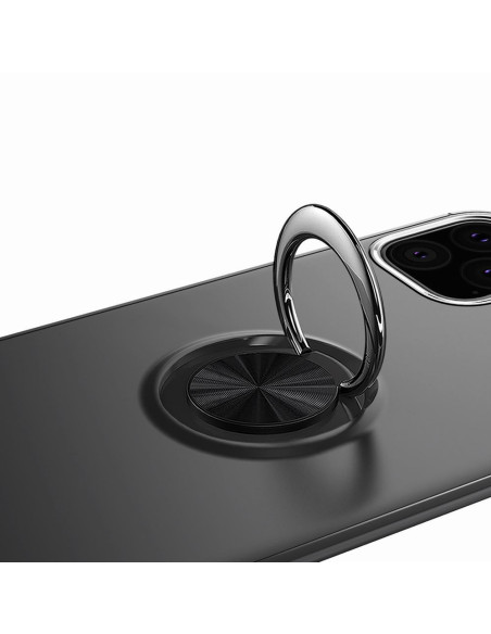 Närbild på ringhållaren på det svarta skalet för iPhone 11 Pro Max