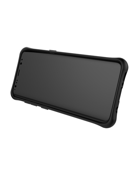 Samsung S8 stöttåligt skal med 360° kickstand, visat framifrån med skärmen synlig