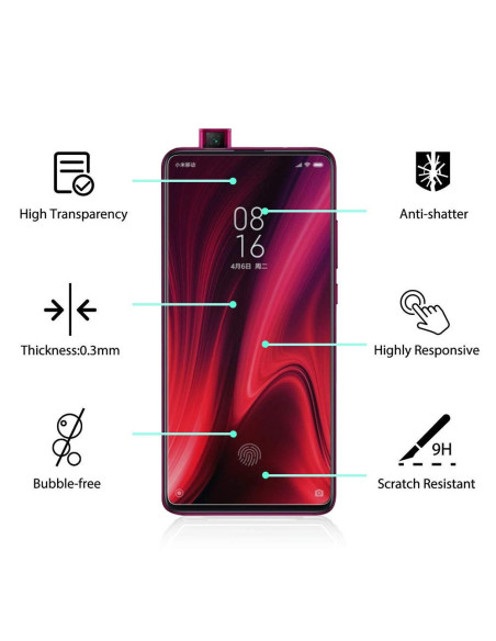 Xiaomi Mi 9T Pro Härdat glas 0.26mm 2.5D 9H