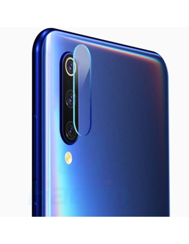 Transparent skärmskydd för kameralinsen på Xiaomi Mi A3, monterat på telefonens baksida