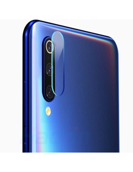 Transparent skärmskydd för kameralinsen på Xiaomi Mi A3, monterat på telefonens baksida