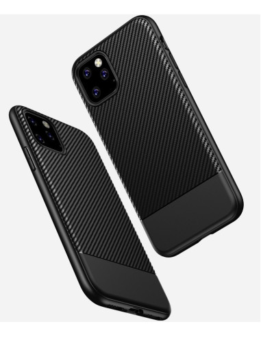 iPhone 11 Pro Max mobilskal i FullCarbon med mönstrad yta och skyddande baksida