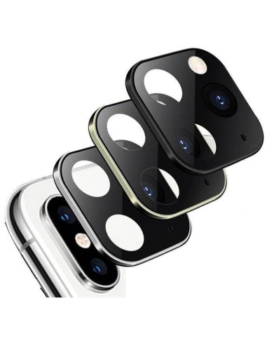 Detaljvy av iPhone X/XS till iPhone 11 Pro kameraförvandlare i olika lager