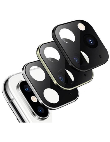 Detaljvy av iPhone X/XS till iPhone 11 Pro kameraförvandlare i olika lager