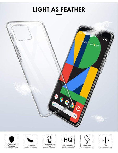 Google Pixel 4 XL Stötdämpande Mjukt Skal Simple