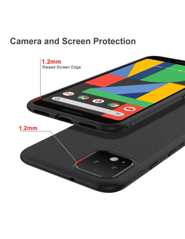 Google Pixel 4 XL Ultratunn Stöttåligt Skal FullCarbon® V3