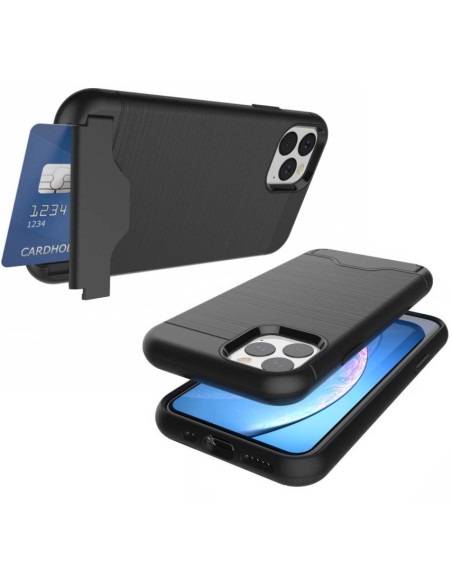 iPhone 11 Pro Max Stöttåligt Skal med Kortfack & Kickstand Clutch®
