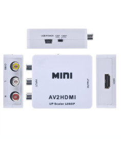 AV TILL 1080p HDMI Adapter - (3x RCA) NTSC / PAL Kompatibel 2