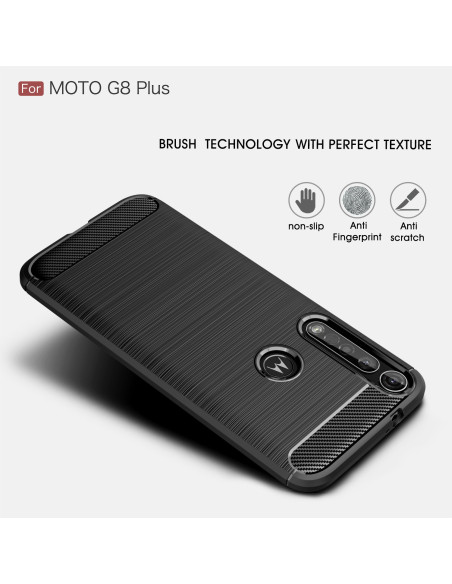 Motorola Moto G8 Plus Stöttåligt Skal SlimCarbon