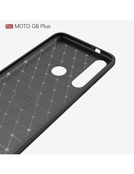 Motorola Moto G8 Plus Stöttåligt Skal SlimCarbon