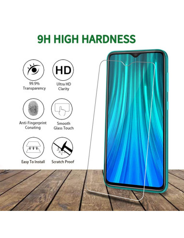 Transparent härdat glas för Xiaomi Redmi Note 8 Pro med 9H skydd och hög klarhet