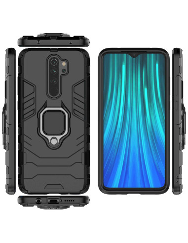Xiaomi Redmi Note 8 Pro skal med ringhållare, visat framifrån med telefonen monterad