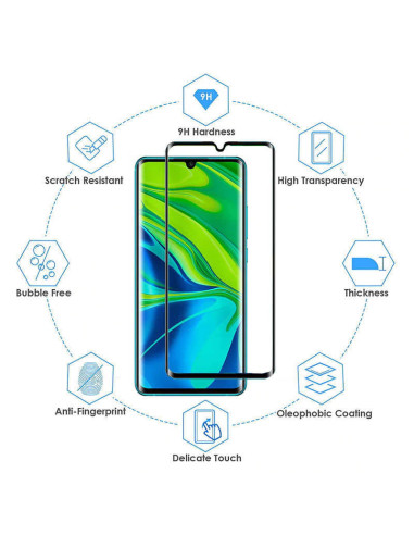Xiaomi Mi Note 10 / 10 Pro Härdat Glas 3D 0.26mm 9H Fullframe