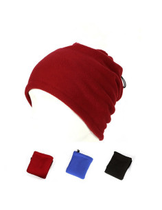 3in1 Fleece Skydd Mössa Nackvärmare m.m.