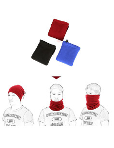 3in1 Fleece Skydd Mössa Nackvärmare m.m.