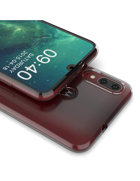Motorola Moto E6 Plus Stöttåligt Genomskinligt Skal Simple