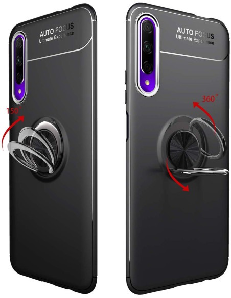 Huawe P Smart Pro Praktisk Stöttåligt Skal med Ringhållare V3