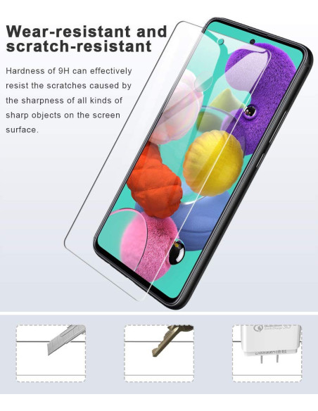 2-PACK Samsung A51 Härdat glas 0.26mm 2.5D 9H