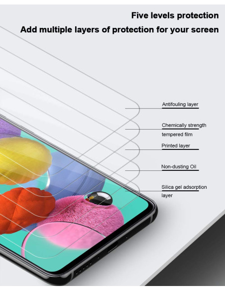 2-PACK Samsung A71 Härdat glas 0.26mm 2.5D 9H