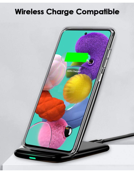 Samsung A71 Stöttåligt Genomskinligt Skal Simple