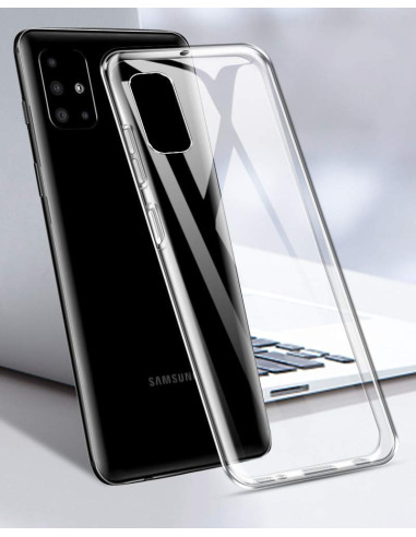 Samsung A71 Stöttåligt Genomskinligt Skal Simple