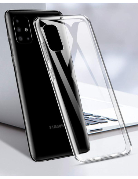 Samsung A71 Stöttåligt Genomskinligt Skal Simple