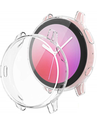 Transparent heltäckande TPU-skal för Samsung Watch Active 2 40mm, visat från sidan