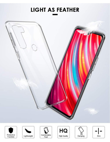 Xiaomi Redmi Note 8 Stöttåligt Genomskinligt Skal Simple