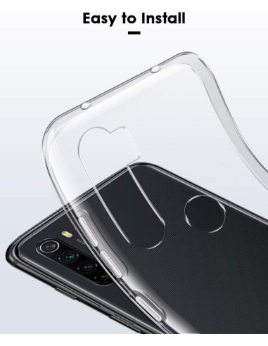 Xiaomi Redmi Note 8 Stöttåligt Genomskinligt Skal Simple