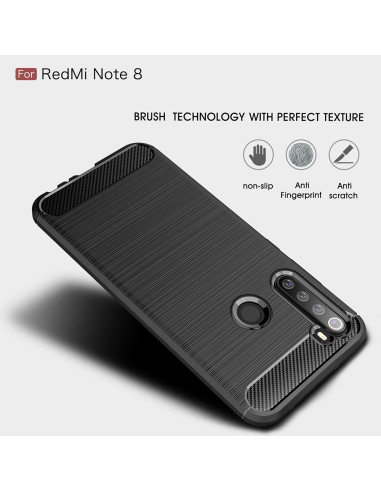 Xiaomi Redmi Note 8 Stöttåligt Skal SlimCarbon