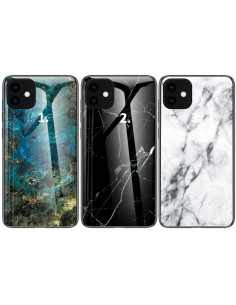 Marmorskal för iPhone 11 Pro Max med transparent baksida och elegant mönster 2