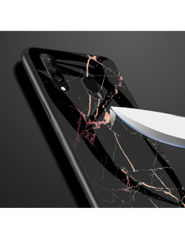 Xiaomi Mi A2 Marmorskal 9H Härdat Glas Baksida Glassback V2