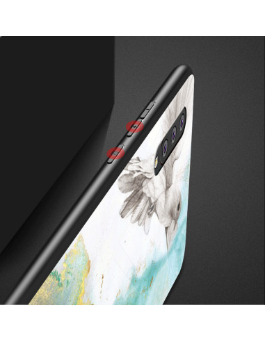 Samsung A50 Marmorskal 9H Härdat Glas Baksida Glassback V2