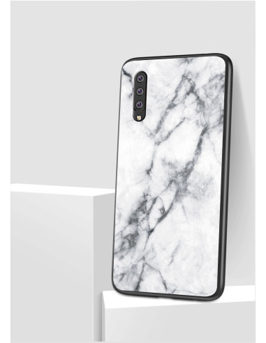 Samsung A50 Marmorskal 9H Härdat Glas Baksida Glassback V2