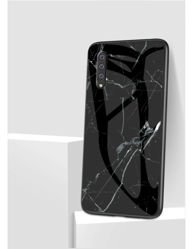 Samsung A50 Marmorskal 9H Härdat Glas Baksida Glassback V2