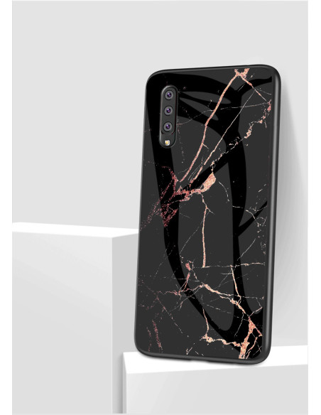 Samsung A50 Marmorskal 9H Härdat Glas Baksida Glassback V2