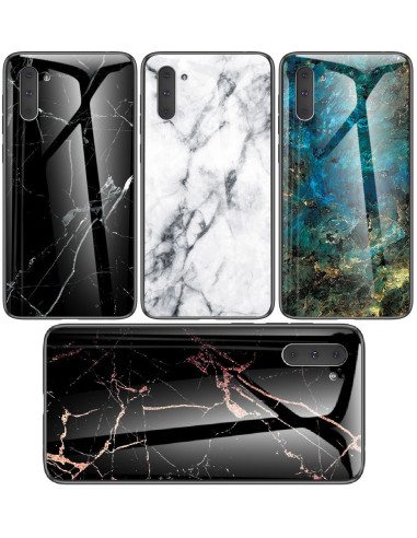 Samsung Note 10 Marmorskal 9H Härdat Glas Baksida Glassback V2